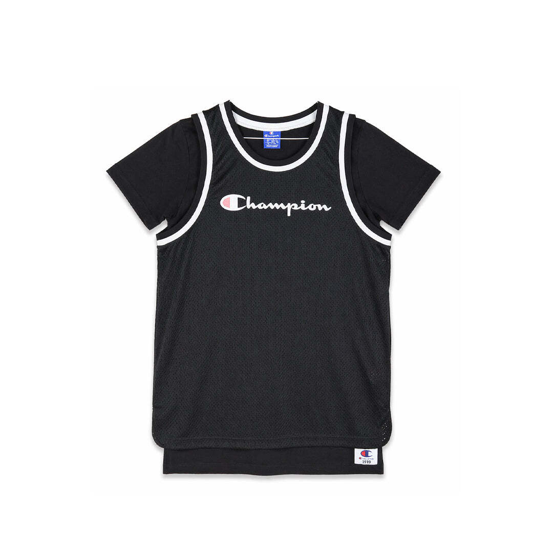 Champion 1919 Black Mesh Basketball Tank Top Jersey Medium Unisex