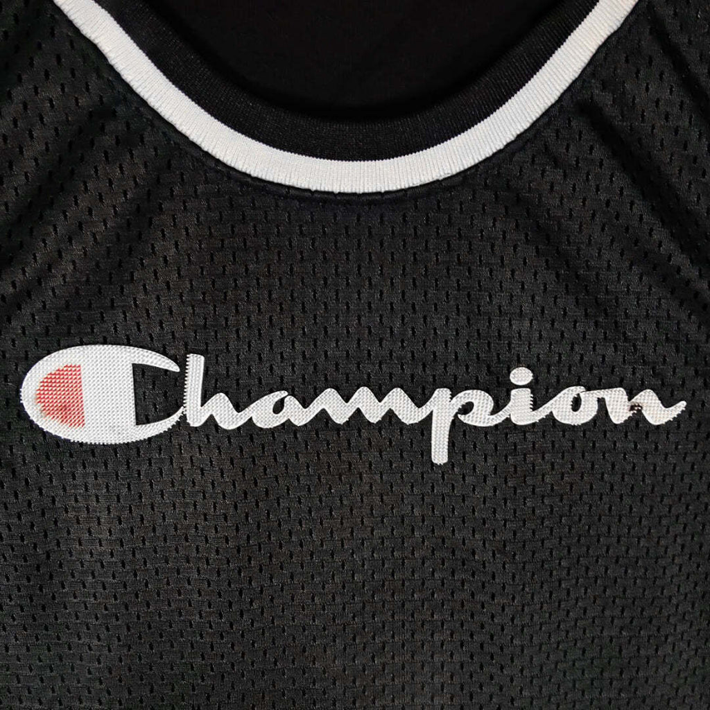 Champion 1919 Black Mesh Basketball Tank Top Jersey Medium Unisex
