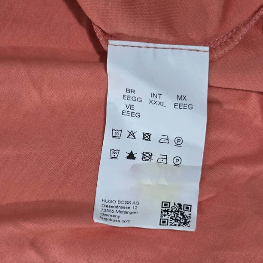 BOSS Hugo Boss Luxury Cotton Slim Fit Coral Pink Polo Shirt XXXL
