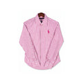 Ralph Lauren Sport Pink White Striped Button Shirt Women's Pony Logo