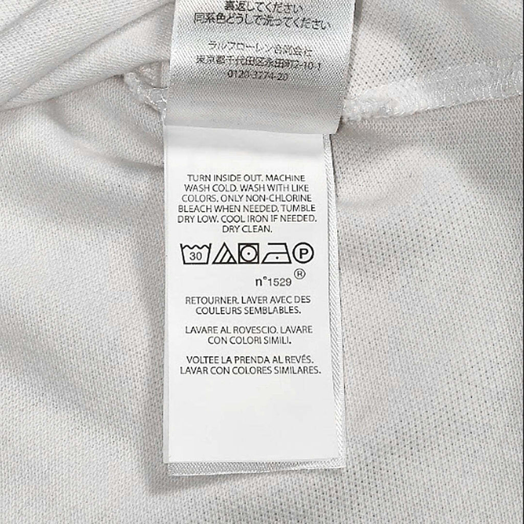 Polo Ralph Lauren Custom Slim Fit Big Pony Yacht Club Polo Shirt White Navy Men's L
