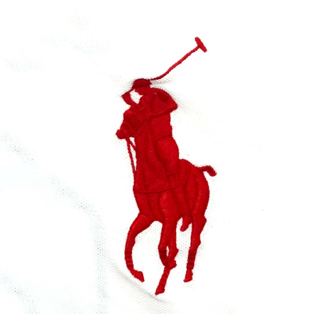 Polo Ralph Lauren Japan # 6 Big Pony Custom Fit Polo Shirt White Red