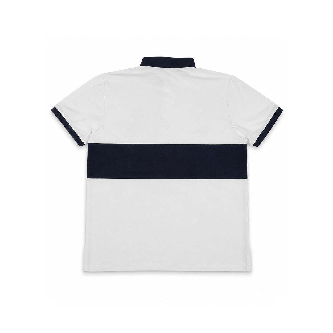Polo Ralph Lauren Custom Slim Fit Big Pony Yacht Club Polo Shirt White Navy Men's L