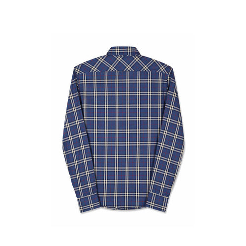 Burberry London Blue Nova Check Plaid Cotton Shirt Medium Men's