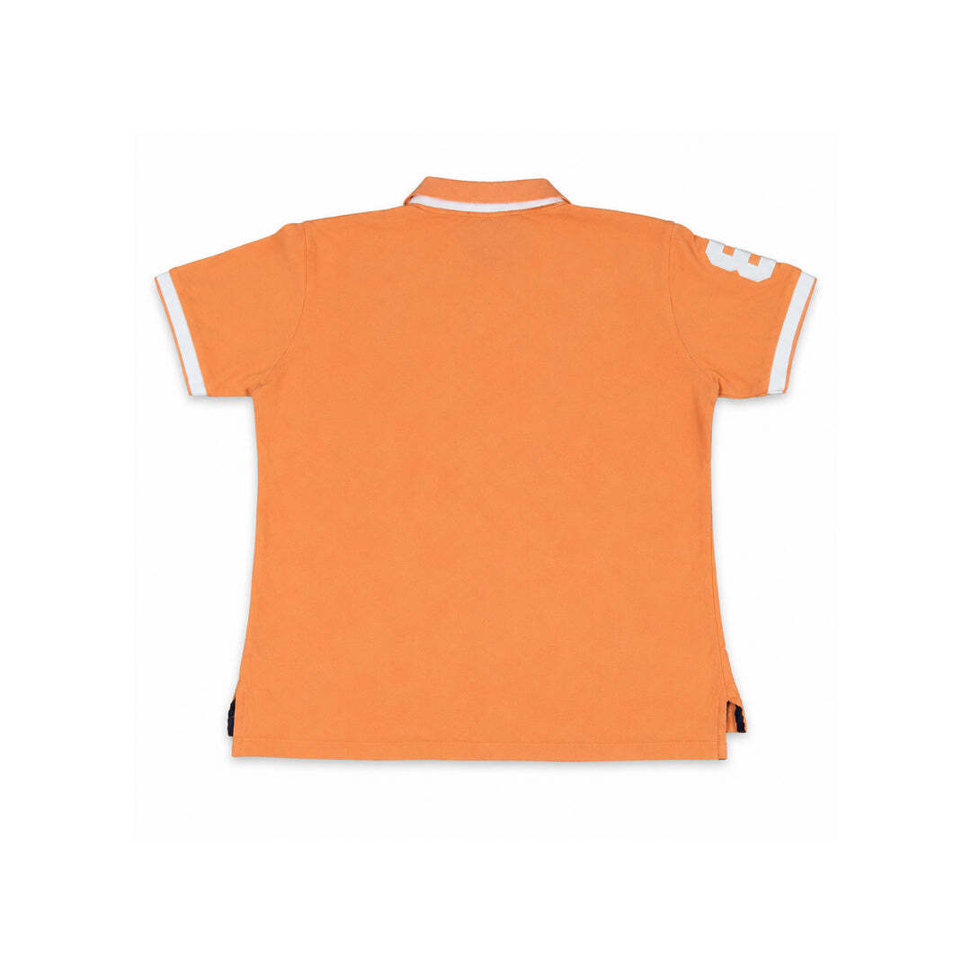 Polo Ralph Lauren Women's The Skinny Polo Big Pony Orange Polo Shirt Size L