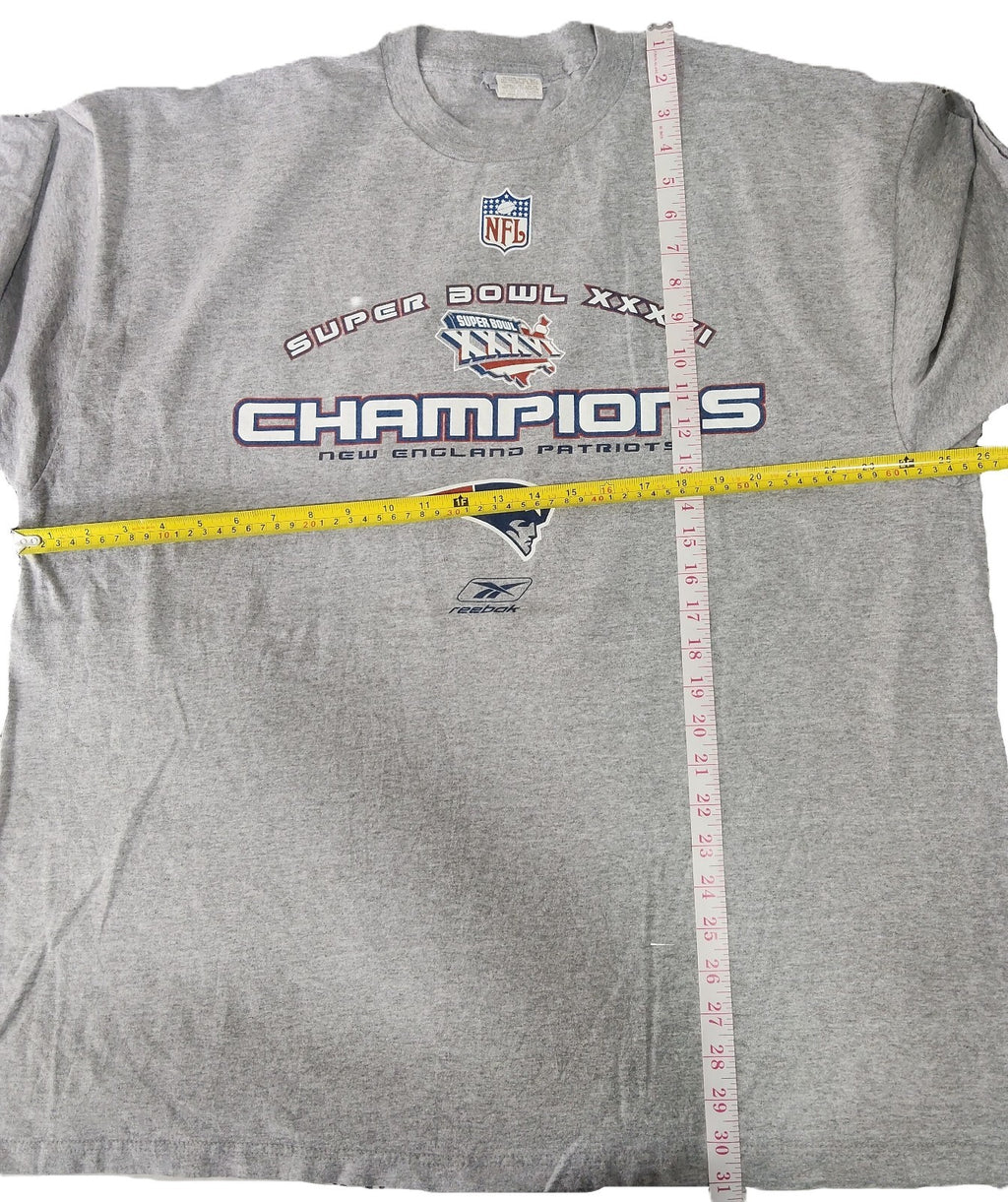 Vintage Reebok NFL New England Patriots Super Bowl XXXVI Champions T-Shirt XL