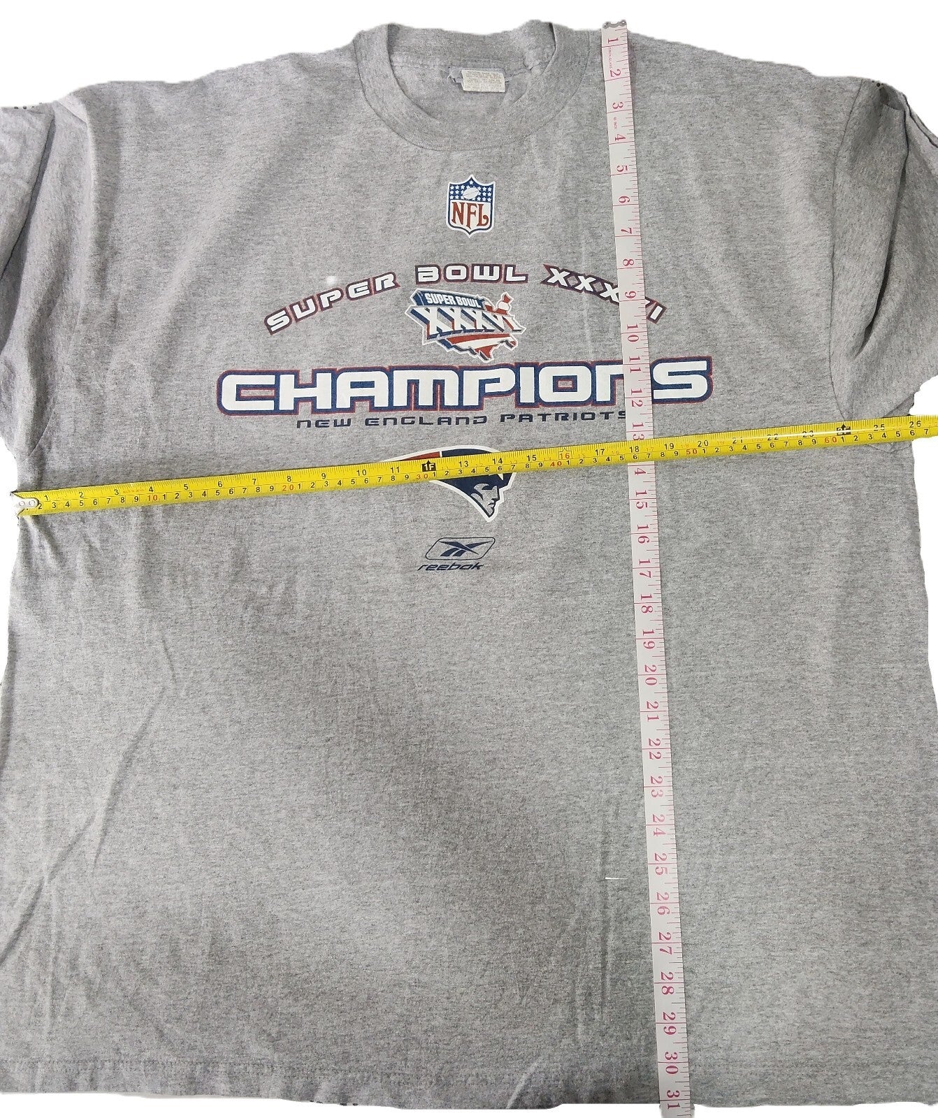 Vintage Reebok NFL New England Patriots Super Bowl XXXVI Champions T-Shirt XL