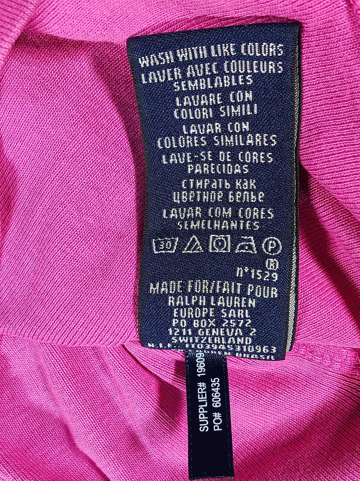 Ralph Lauren Sport Women’s Pink V-Neck T-Shirt XL Embroidered Pony