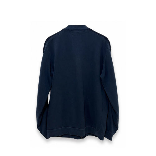 Burberry London England Navy Zip Up Track Jacket XXL Embroidered Logo Cotton