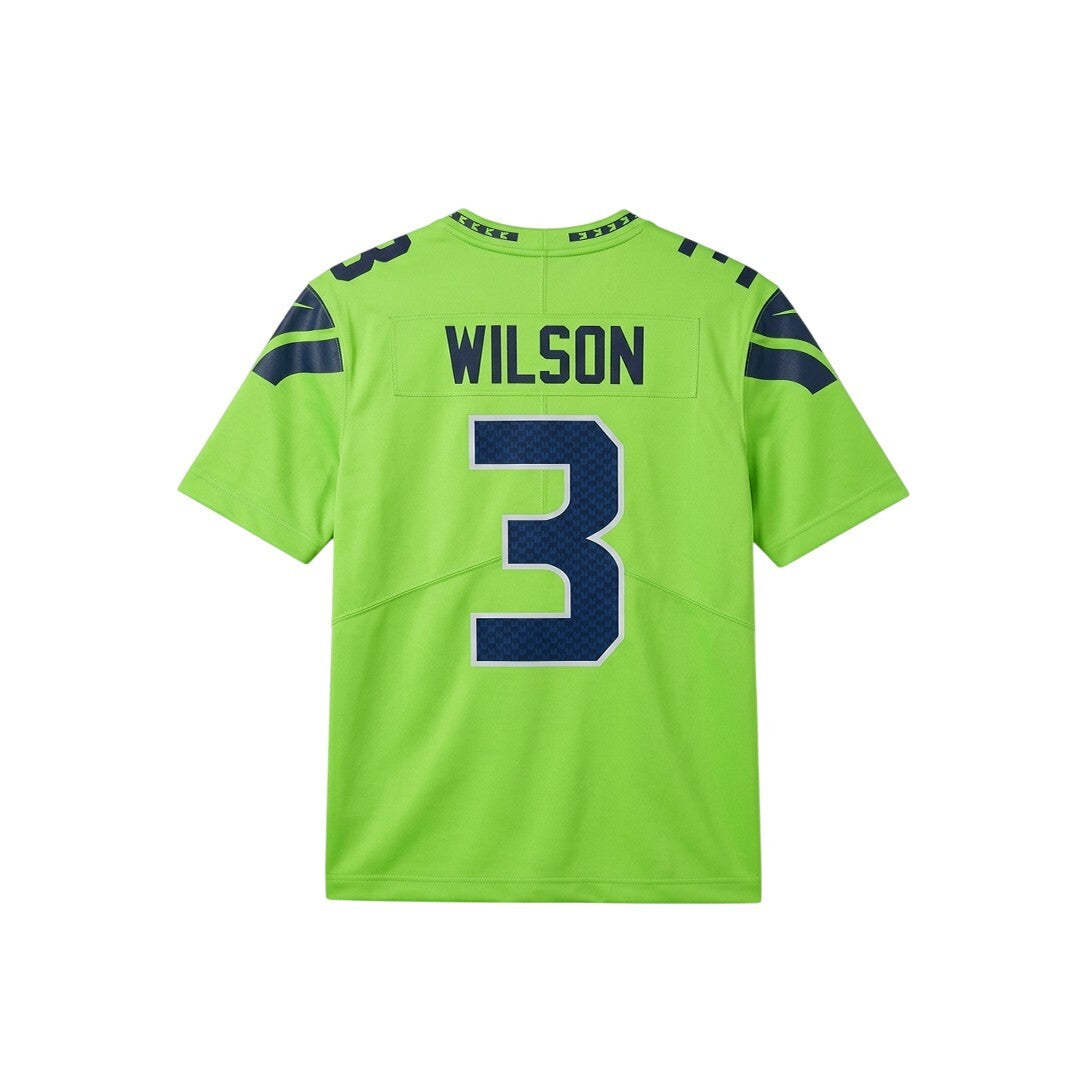 Nike NFL Seattle Seahawks Russell Wilson # 3 Color Rush Dri-FIT Jersey Unisex Medium Volt Green