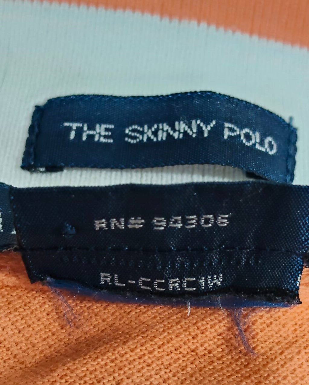 Polo Ralph Lauren Women's The Skinny Polo Big Pony Orange Polo Shirt Size L