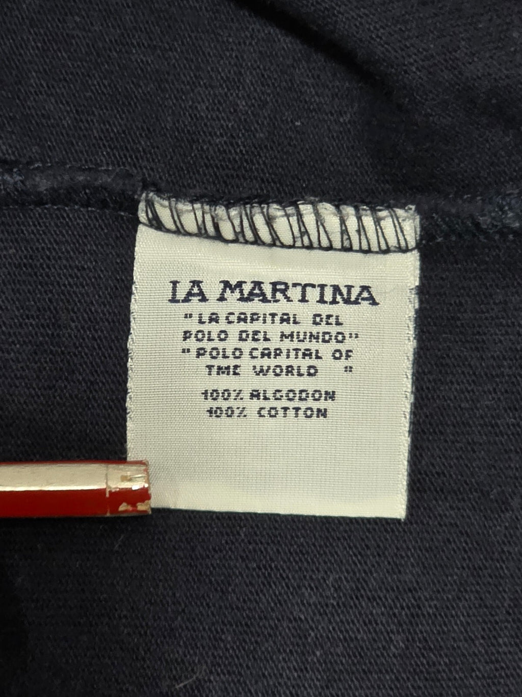 La Martina USA Polo Team Rugby Shirt Navy Long Sleeve World Polo Size S