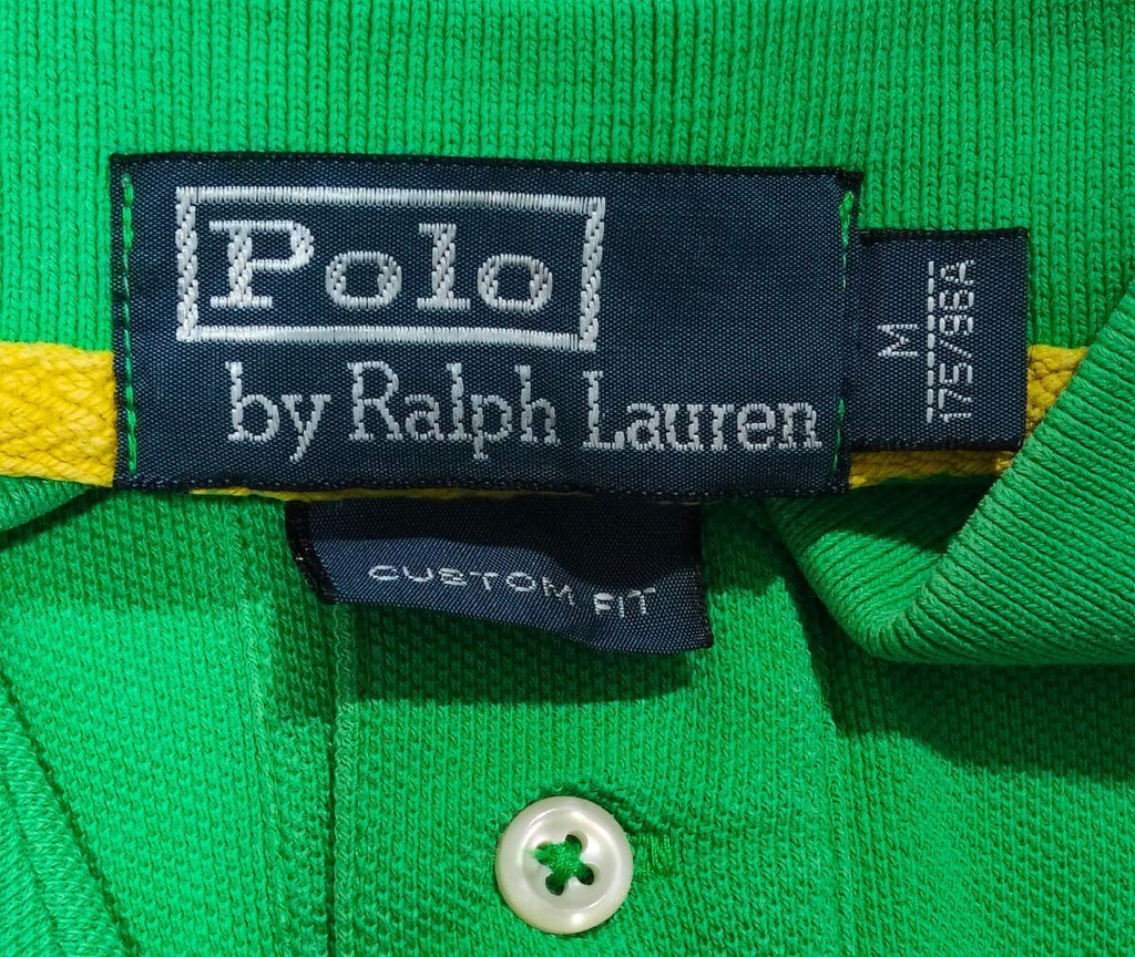 Polo Ralph Lauren USA Flag Big Pony Green Custom Fit Unisex Polo Shirt Size Medium
