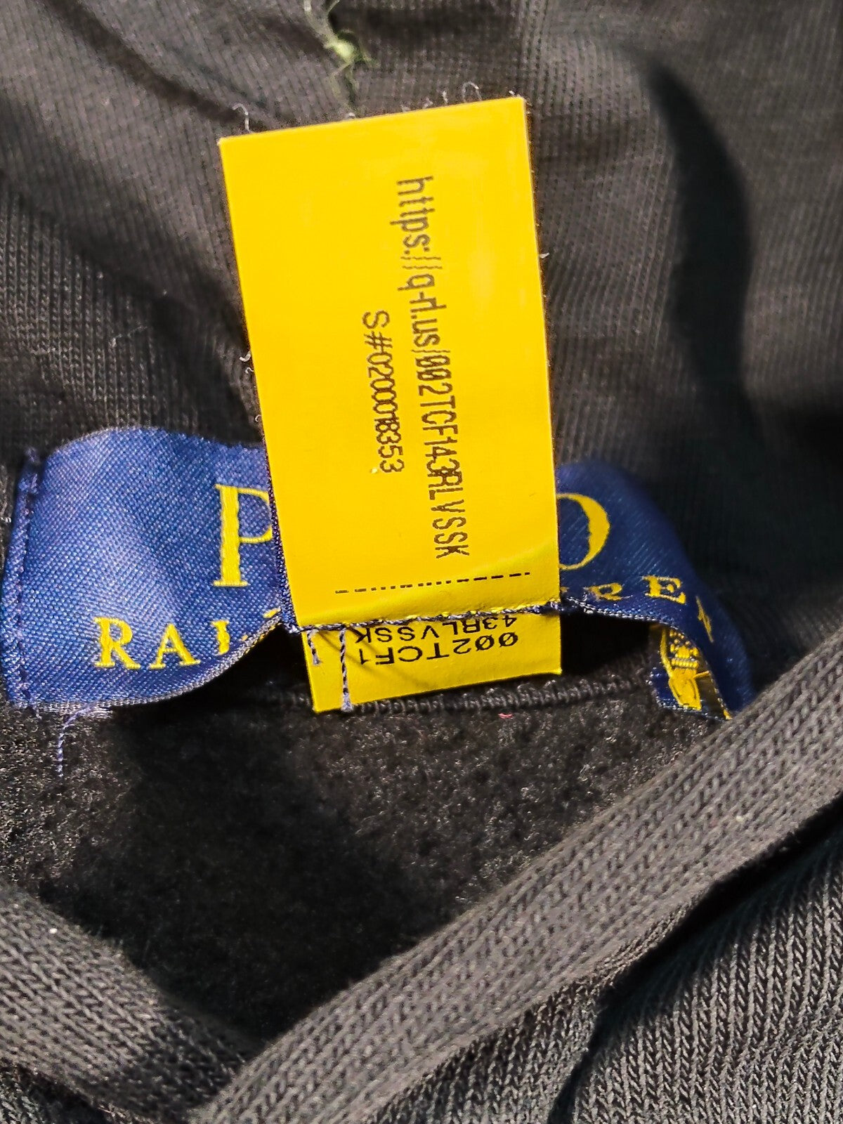 Polo Ralph Lauren Boys Black Buffalo Plaid Big Pony Hoodie Sweatshirt Size S (8)