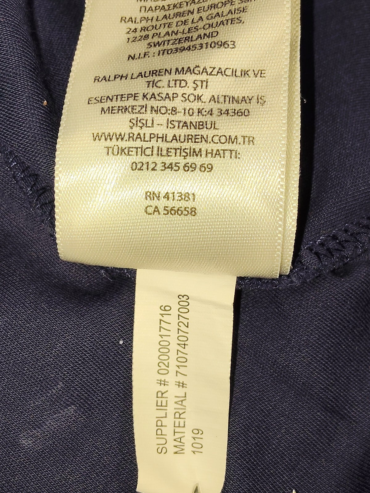 Polo Ralph Lauren Custom Slim Fit T-Shirt Navy Blue Pony Logo Men's Large