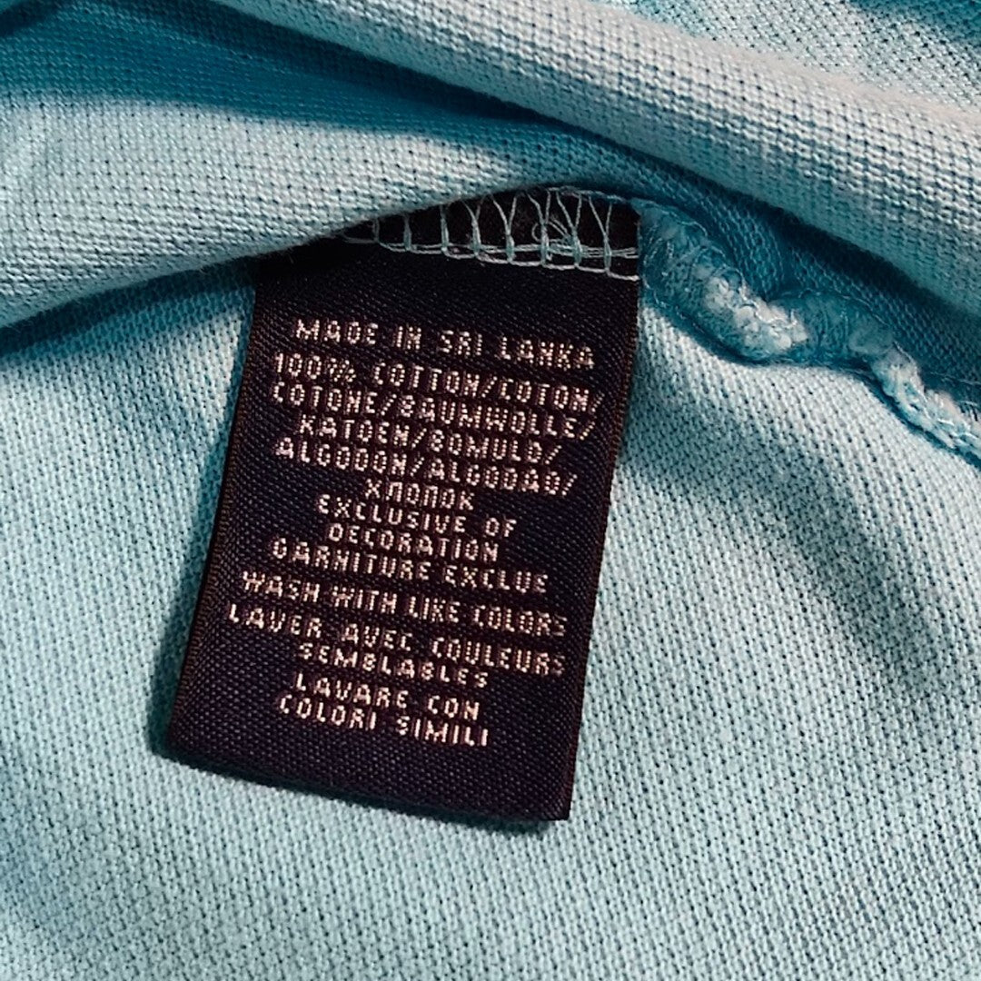 Ralph Lauren Sport Women's Polo Shirt Blue Cotton Pony Logo Size L