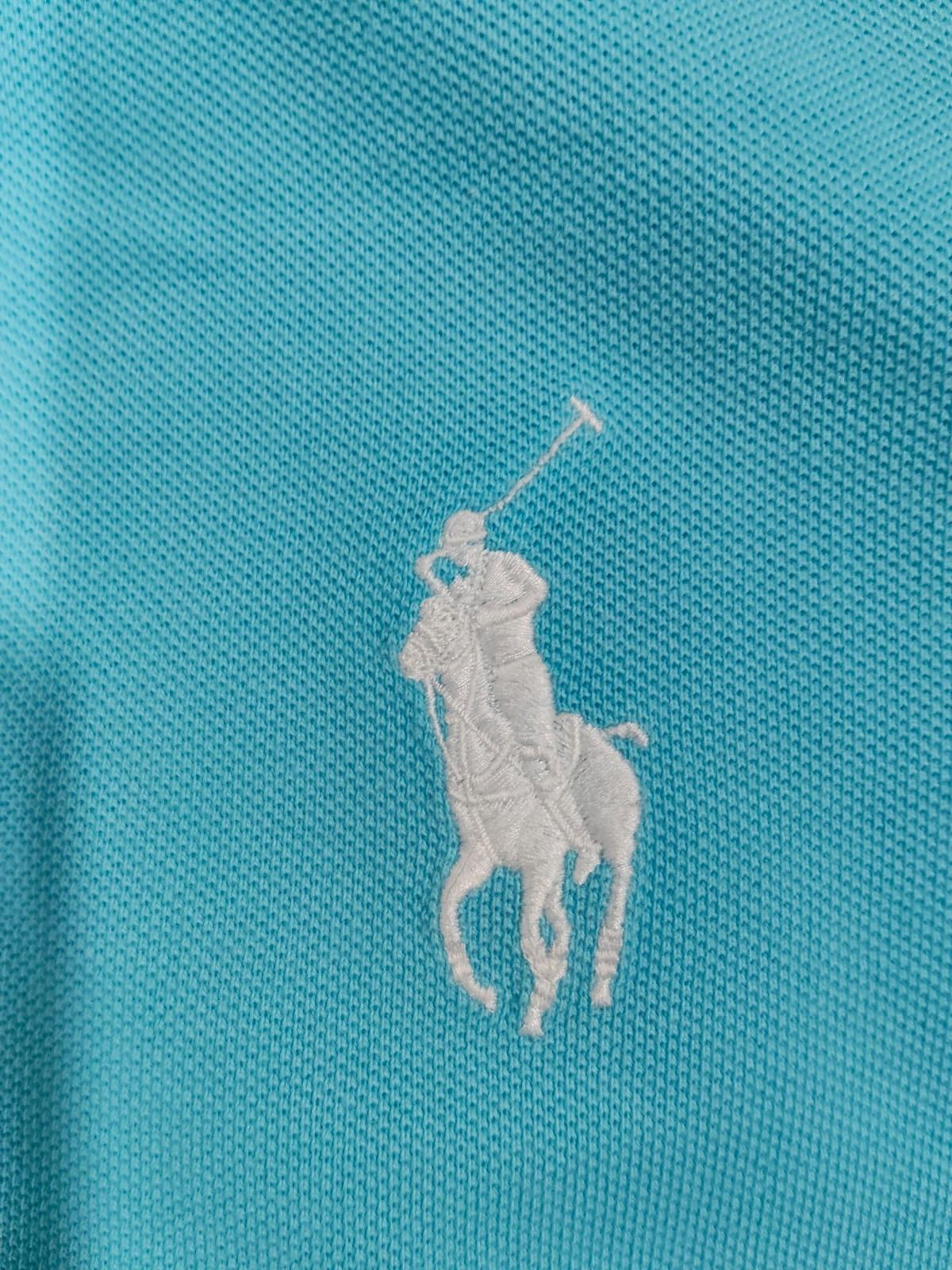 Ralph Lauren Sport Women's Polo Shirt Blue Cotton Pony Logo Size L
