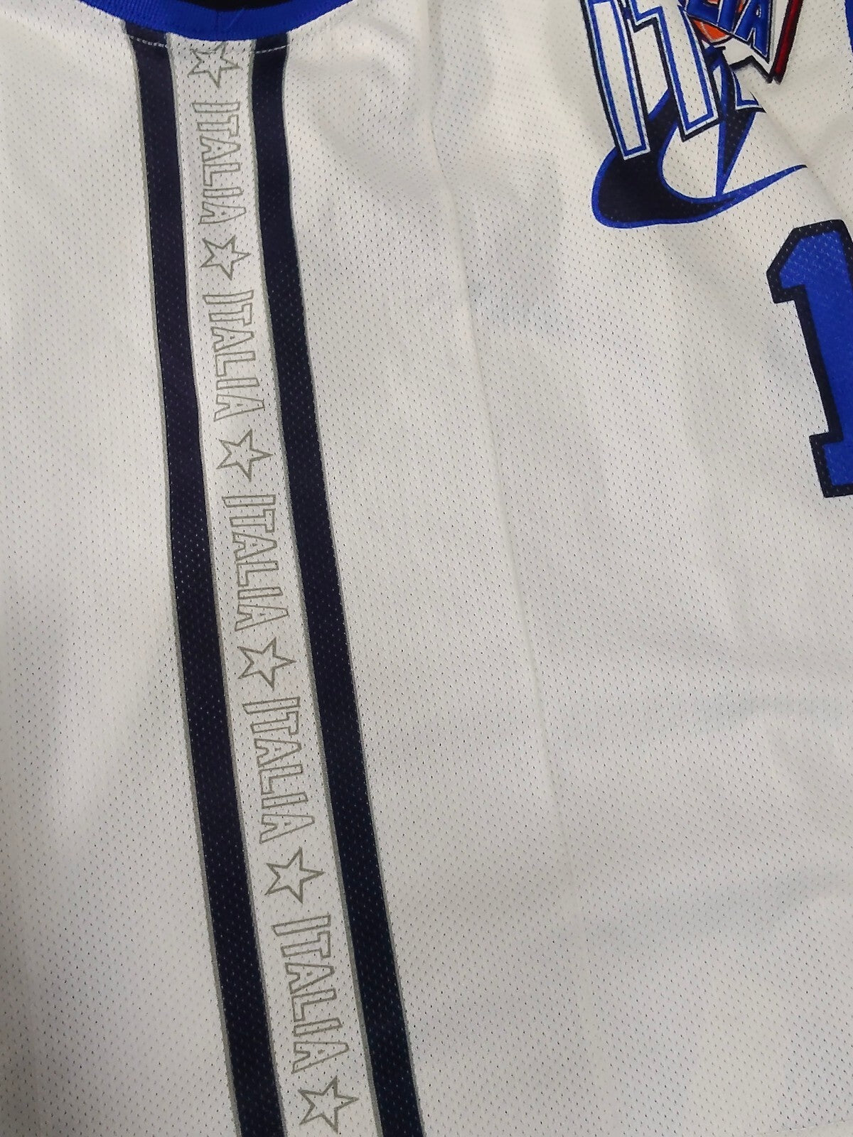 Champion F.I.P. Italia Basket No.10 Basketball Jersey White Blue XL Unisex Made in Italy
