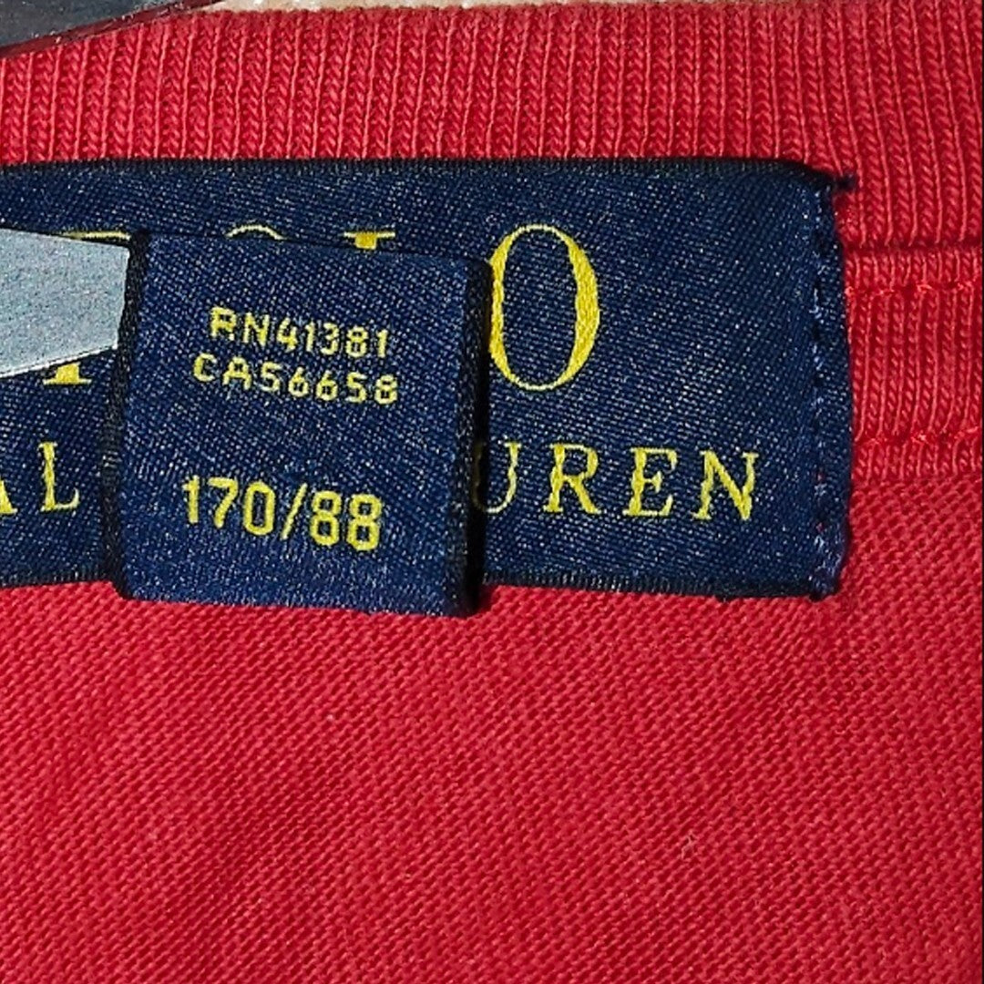 Polo Ralph Lauren Boys XL 18-20 Graphic T-Shirt Red Big Pony Print Crew Neck