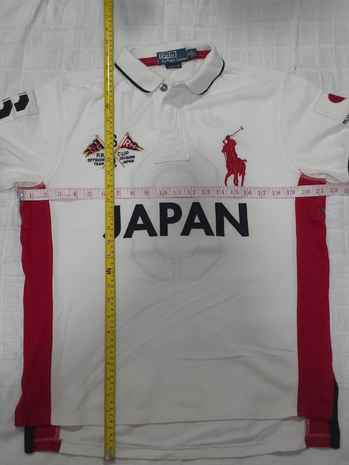 Polo Ralph Lauren Japan # 6 Big Pony Custom Fit Polo Shirt White Red