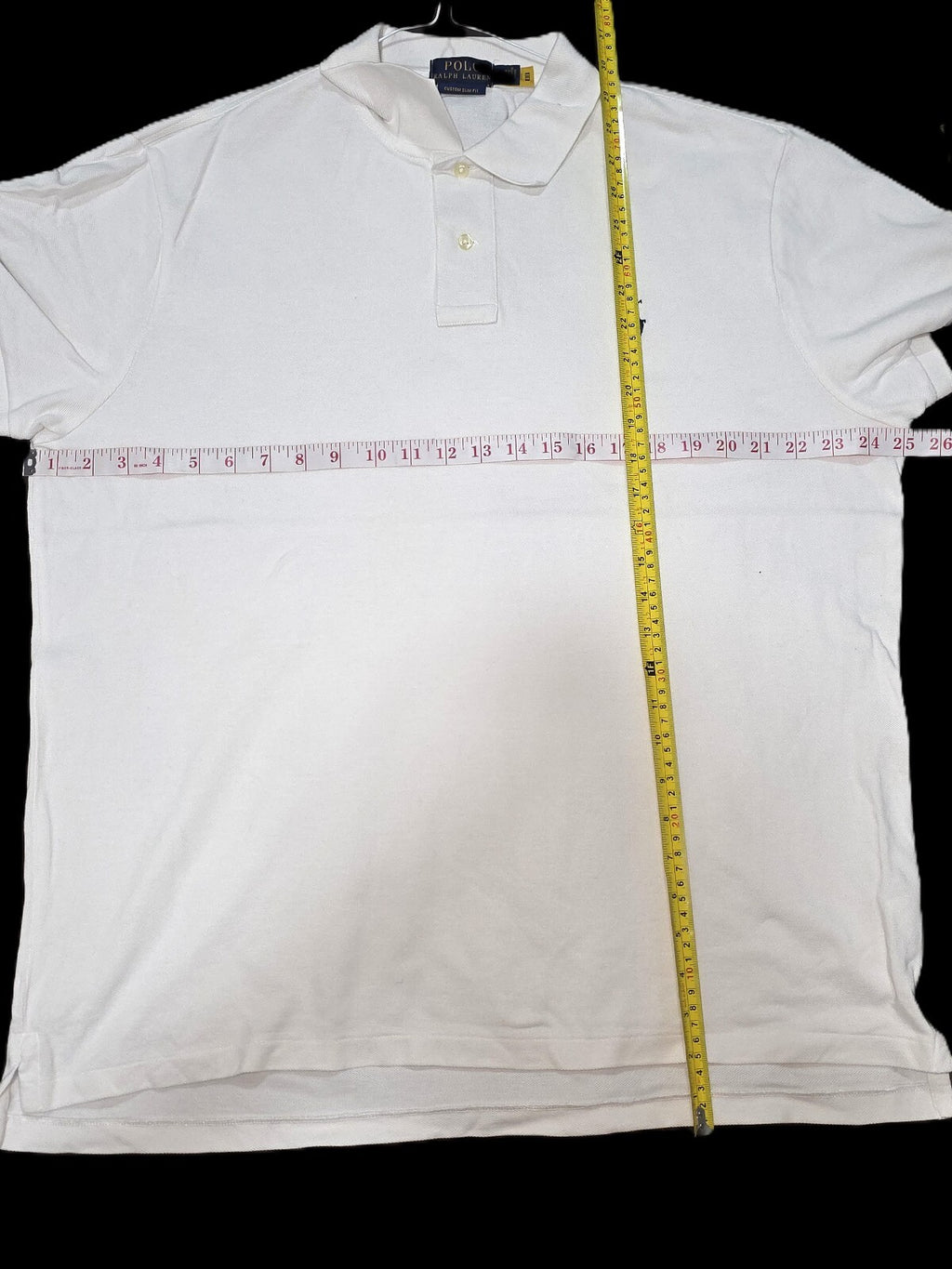 Polo Ralph Lauren Custom Slim Fit White Polo Shirt XL Classic Cotton Mens