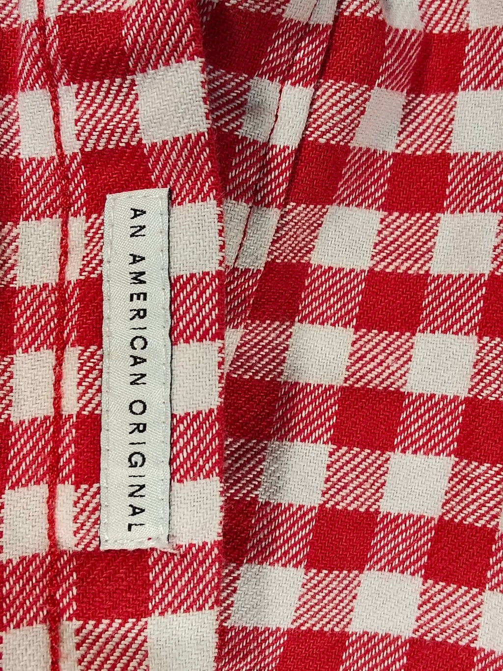 Tommy Hilfiger Denim Slim Fit Red White Gingham Check Shirt Men's Small