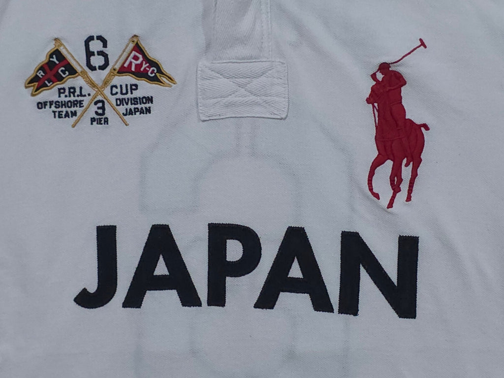 Polo Ralph Lauren Japan # 6 Big Pony Custom Fit Polo Shirt White Red