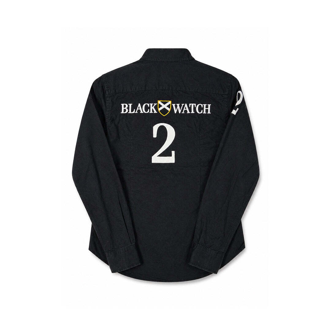 Ralph Lauren Black Watch Big Pony Crest Button Down Oxford Shirt Women Large 1996 LE