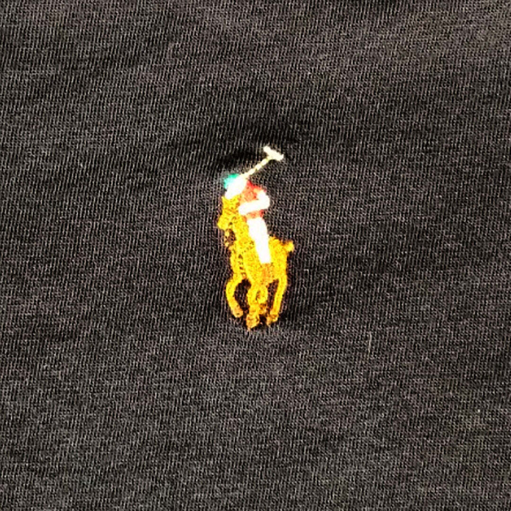 Polo Ralph Lauren Men’s Custom Slim Fit Black T-Shirt XL Multicolour Pony Logo