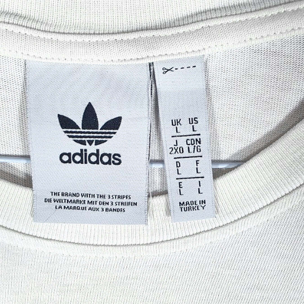 adidas Originals White Graphic Trefoil Logo T-Shirt Unisex Large