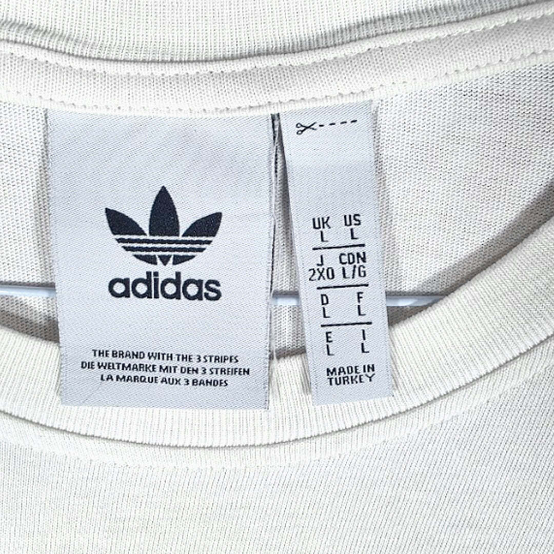 adidas Originals White Graphic Trefoil Logo T-Shirt Unisex Large