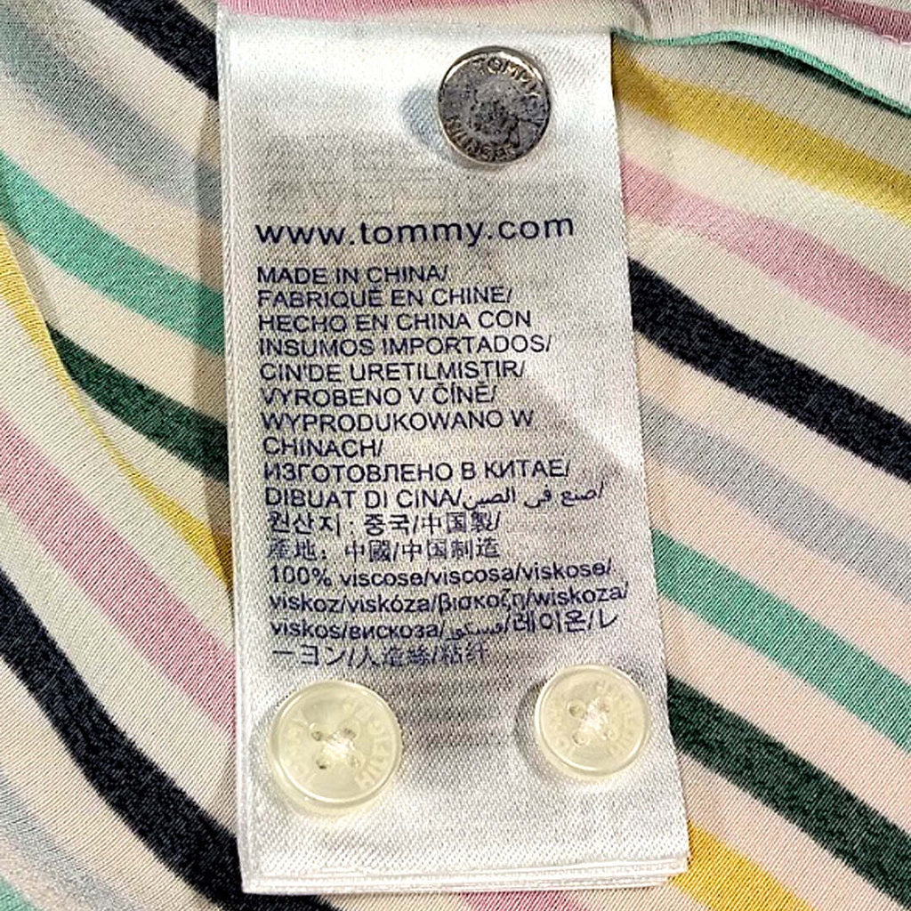 Tommy Hilfiger Women's Multicolor Stripe Viscose Button Shirt Size 10
