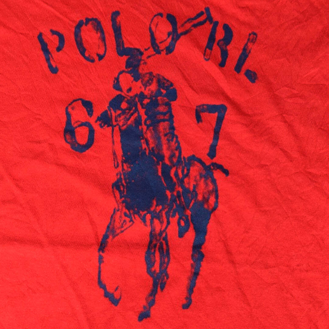 Polo Ralph Lauren Boys XL 18-20 Graphic T-Shirt Red Big Pony Print Crew Neck