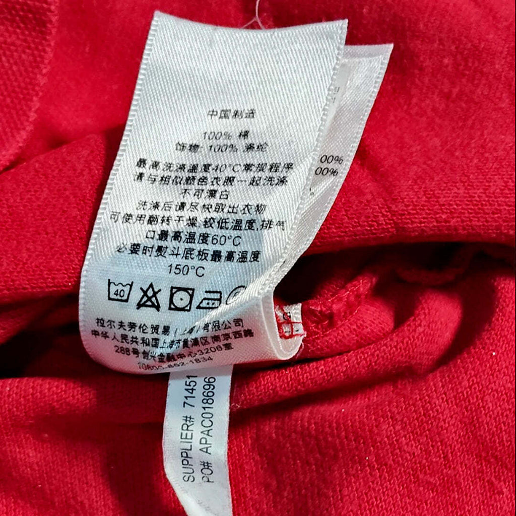 Polo Ralph Lauren Big Pony Russia Track & Field Custom Fit Polo Shirt Red Size S