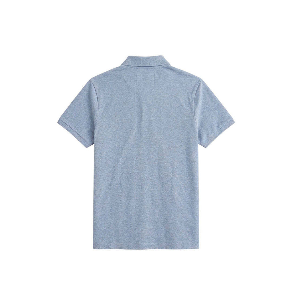 Abercrombie & Fitch Stretch Polo Shirt Light Blue Moose Logo Men's M