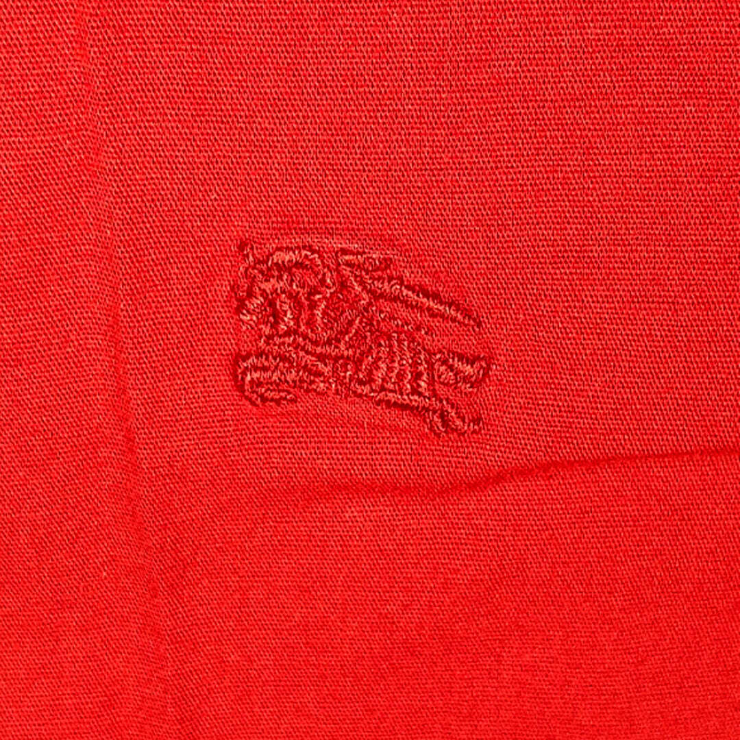 Authentic Burberry London Red Cotton Shirt Nova Check Trim Women's XL UK 14 16
