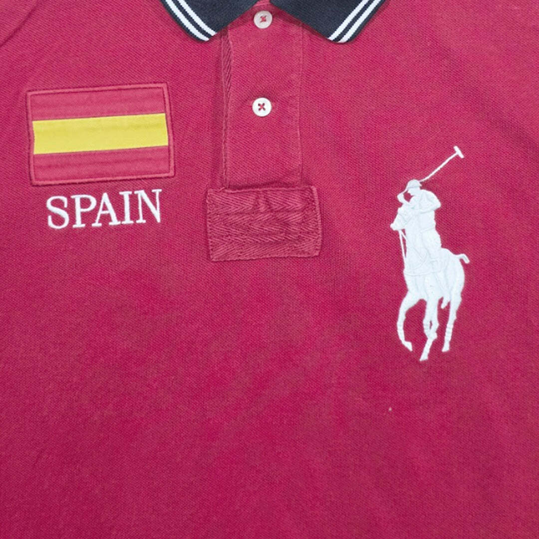 Polo Ralph Lauren Custom Fit Big Pony Spain 43 Polo Shirt Burgundy Size S