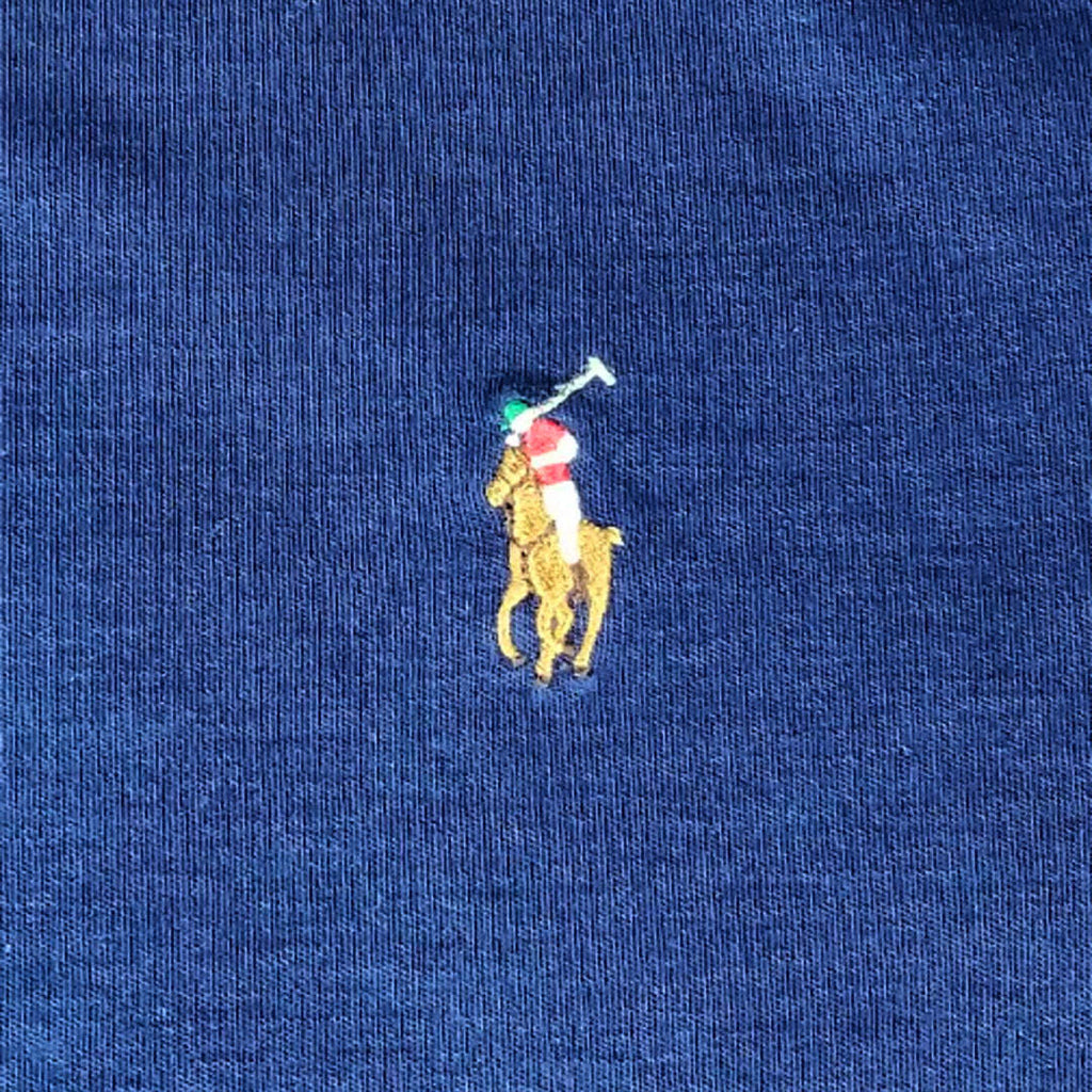 Polo Ralph Lauren Custom Slim Fit T-Shirt Navy Blue Pony Logo Men's Large